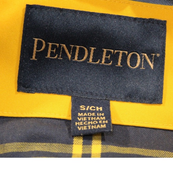 Pendleton Yellow Raincoat Jacket Hooded Plaid Lined Women's S/CH - Picture 2 of 16